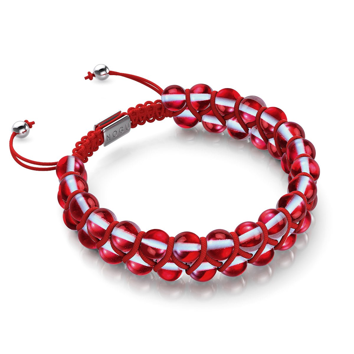 Lune de sang | Argent | Bracelet Verre Double Galaxie